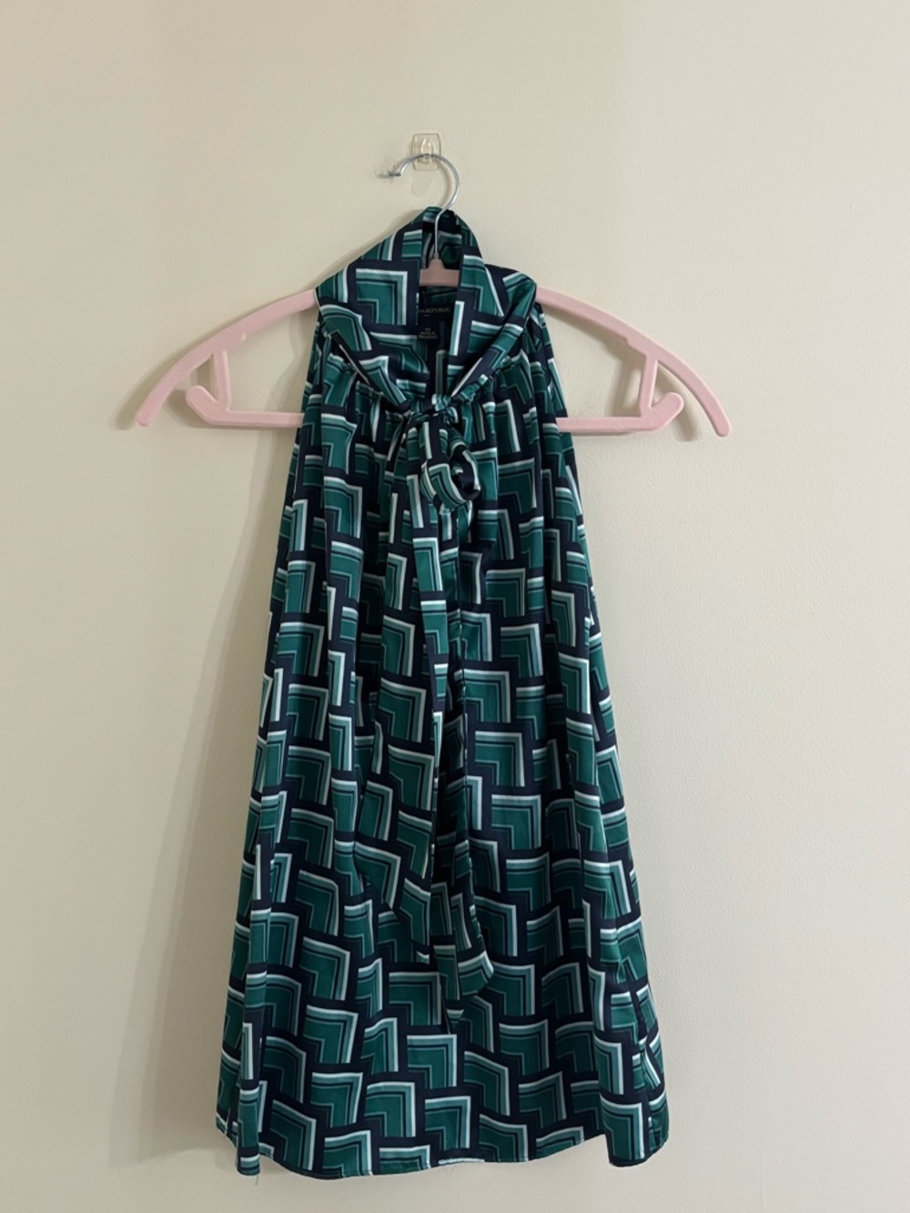 Banana Republic Sleeveless Green/Teal/Blue/White Blouse Business Casual Size XS